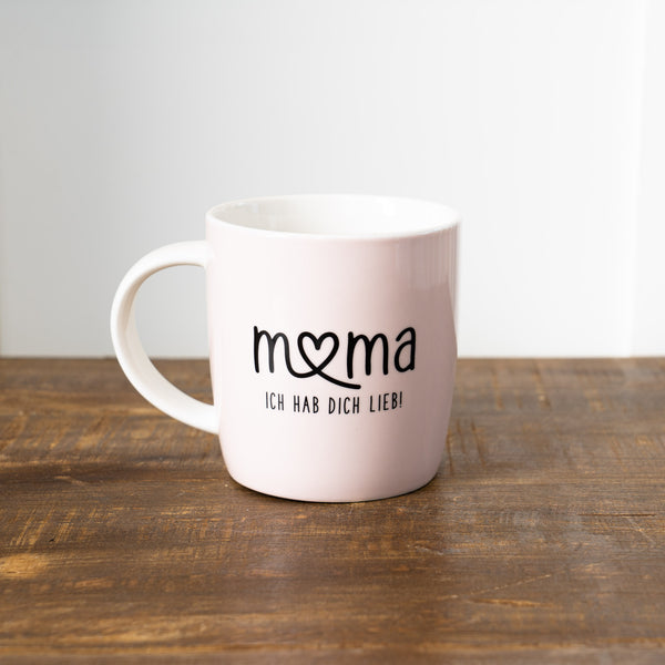 Gute Laune Tasse "Ich hab dich lieb" für Mama und Papa.